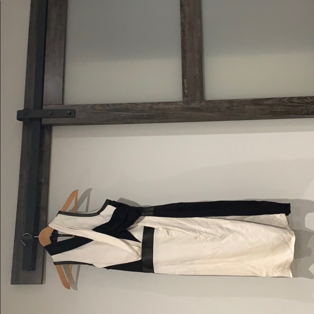 Helmut Lang dress w/ leather trim